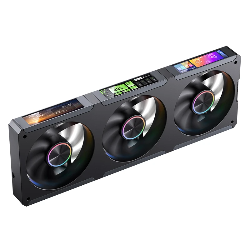 Ventoinha Jonsbo ZC-360  RGB Single-Frame LCD Pretas - Tripla Ventoinha 120mm ( 360mm )