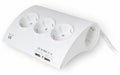Régua Ewent 5 Tomadas + 2 Portas USB 16A Branco