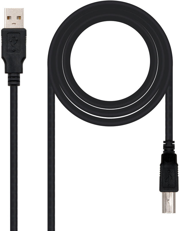 Cabo USB 2.0 Nanocable USB-A/M > USB-B/M 1.8 M Preto