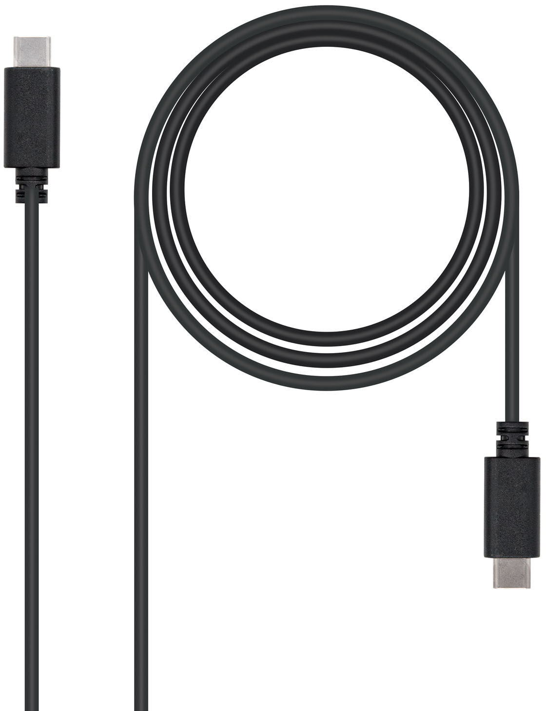 Cabo USB 2.0 3A Nanocable USB-C M/M 2 M Preto
