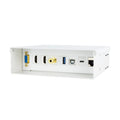 Caixa de ligações multimédia de parede Nanocable VGA + 2x HDMI + JACK 3,5 mm + 1x USB-C 10G + 1x USB-B 2.0 + 1x USB-A 3.0 + 1x RJ45 Cat.6A STP Branca