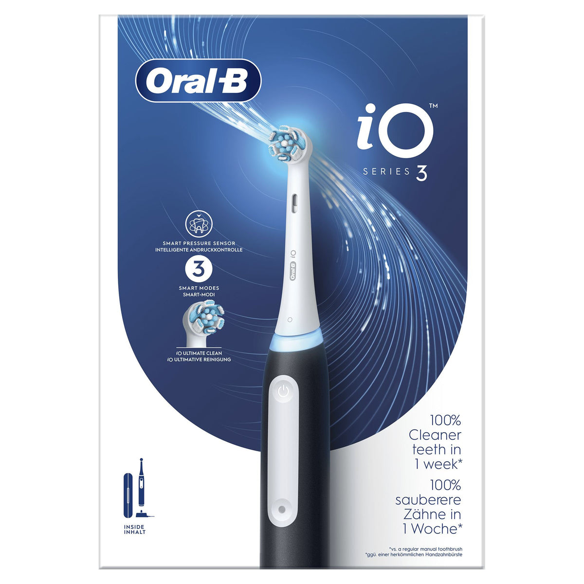 Escova de Dentes Elétrica Oral-B iO Series 3N Matt Black com Estojo de Viagem