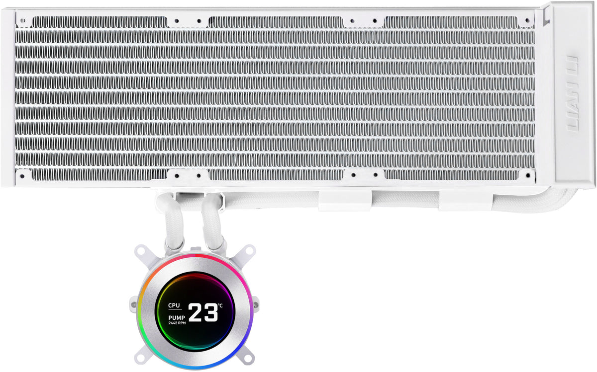 Water Cooler CPU AIO Lian Li HydroShift II LCD-C 360 Branco - 360mm S/Ventoinhas