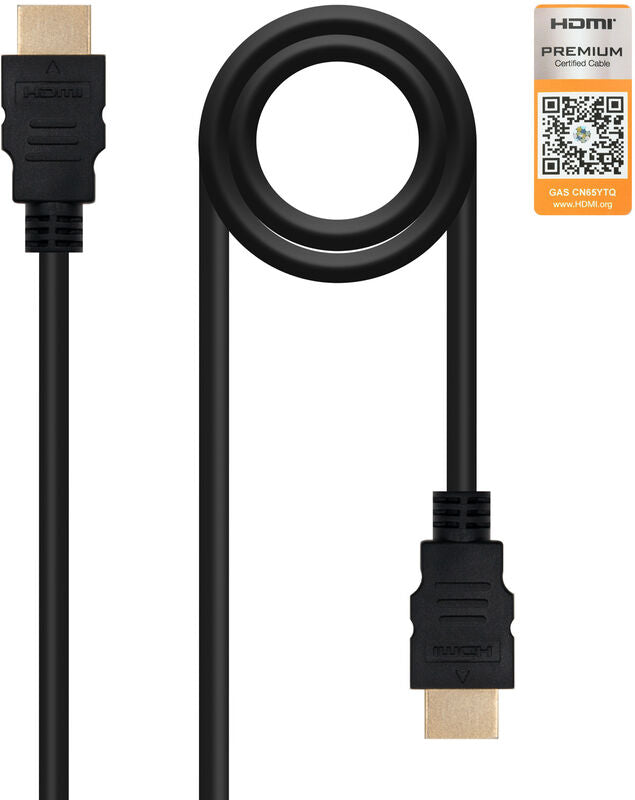Cabo HDMI V2.0 4K@60Hz 18Gbps / Ethernet Nanocable A M/M 1.5 M Preto