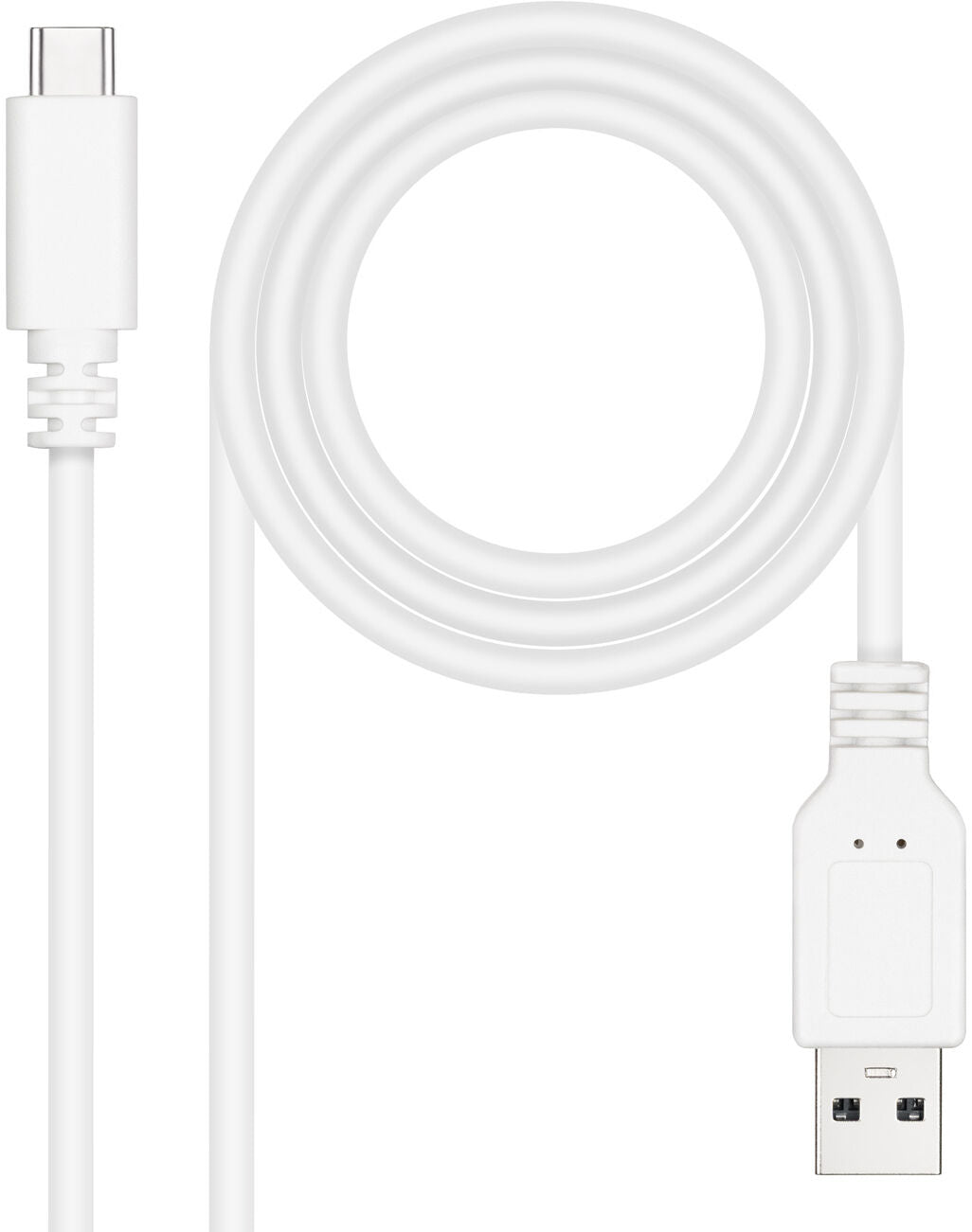 Cabo USB 2.0 3A Nanocable USB-C/M > USB-A/M 0.5 M Branco