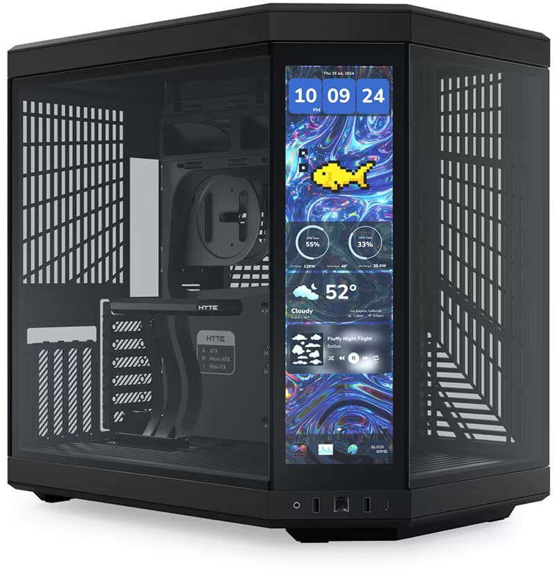 Caixa E-ATX Hyte Y70 Touch Infinite Vidro Temperado Preto