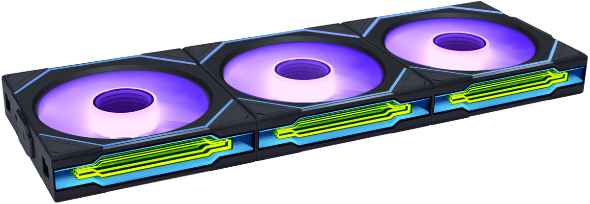 Ventoinha Lian Li UNI FAN SL120 Infinity Wireless RGB Reverse Blade PWM Preto 120mm (Pack 3)