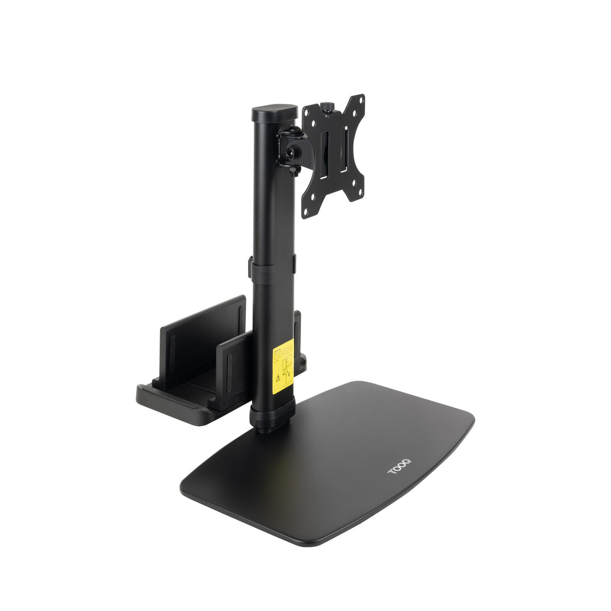 Suporte de Mesa Tooq Tilt e Giratório 17" a 27" com Suporte para Mini PC Preto