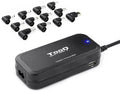 Carregador de Portátil Tooq 90W 2x USB 12 Conectores Preto