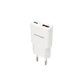 Carregador Nanocable USB-C/PD + USB-A/QC 20W, Branco