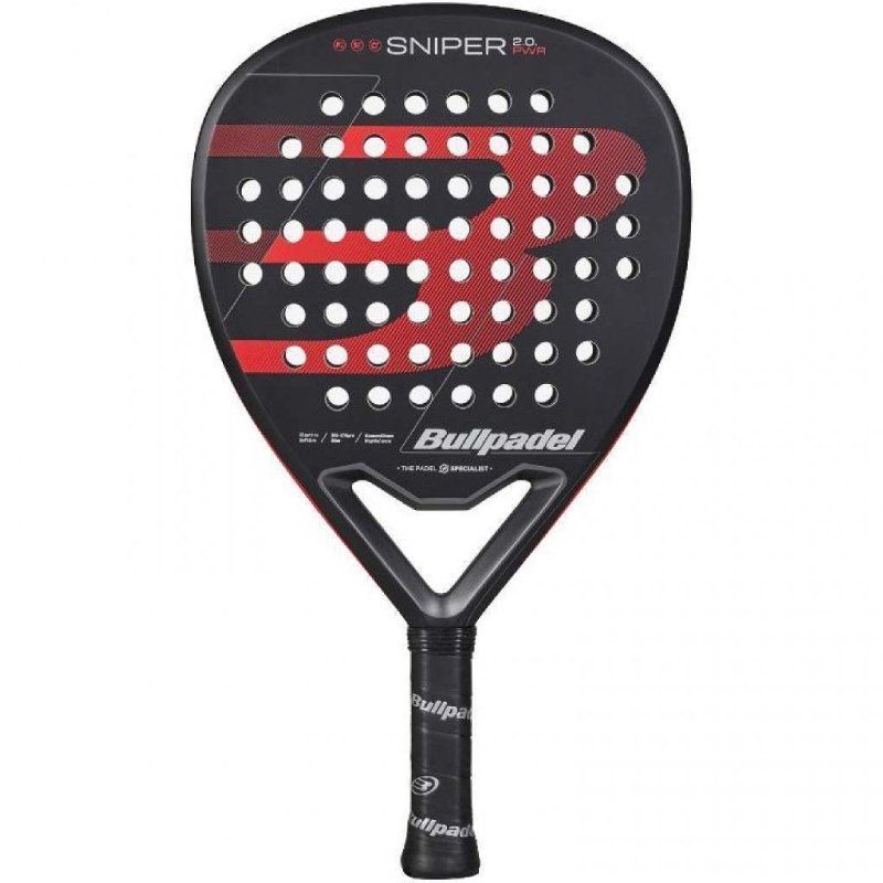 Pala de Pádel Bullpadel Sniper 2.0 Power 2026 Preta e Vermelha