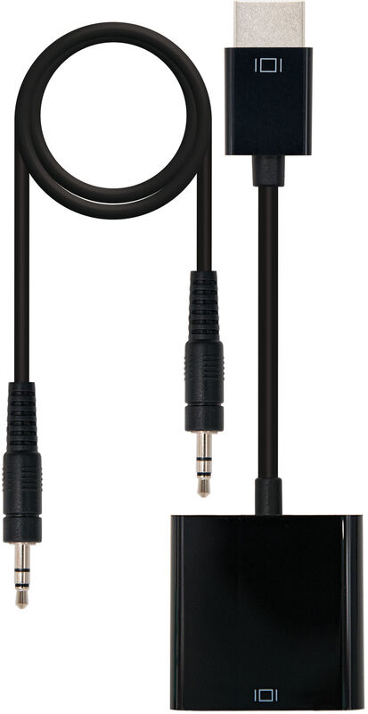 Adaptador Nanocable HDMI M > SVGA/Audio F 10 CM / 1M Preto