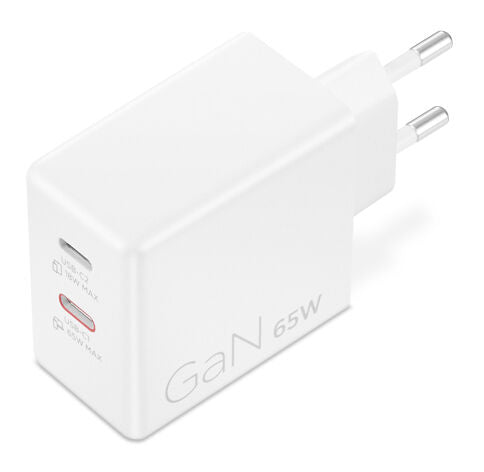 Carregador Lenovo de Parede USB-C 65W Dual GaN Branco + Cabo USB-C 1.5m