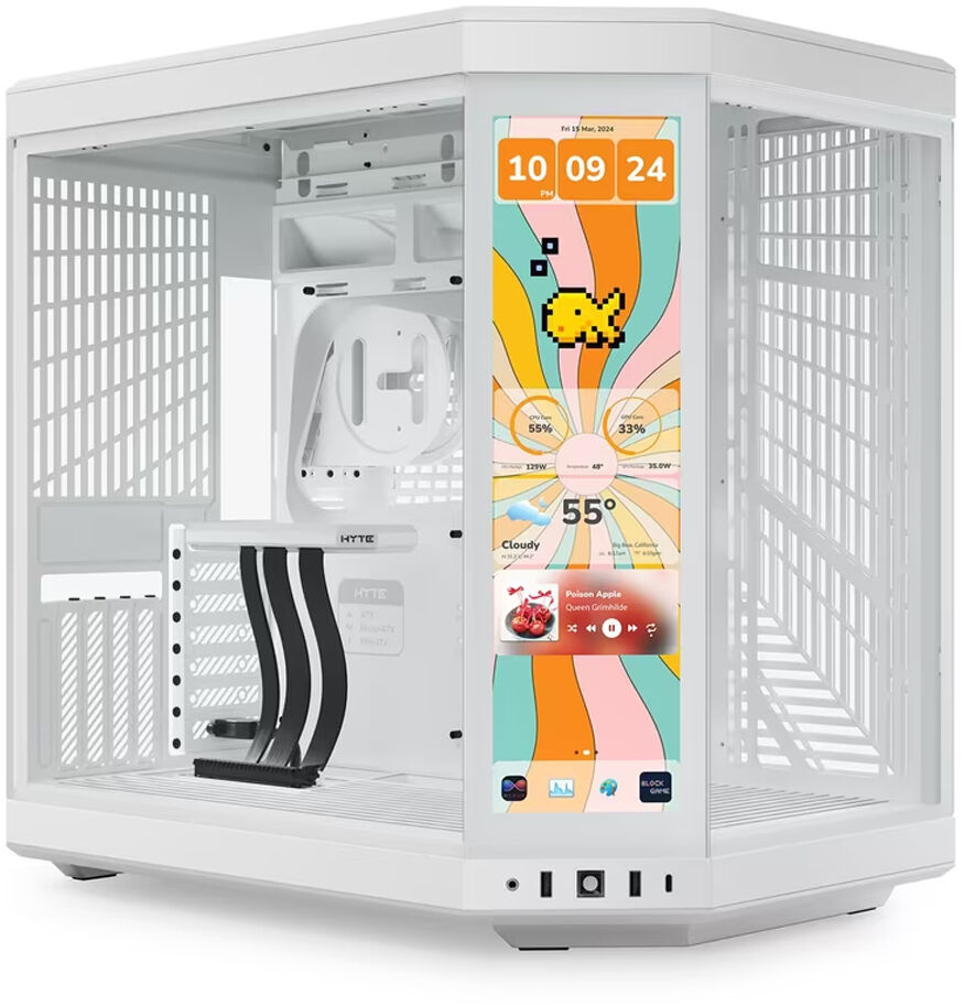 Caixa E-ATX Hyte Y70 Touch Infinite Vidro Temperado Branco