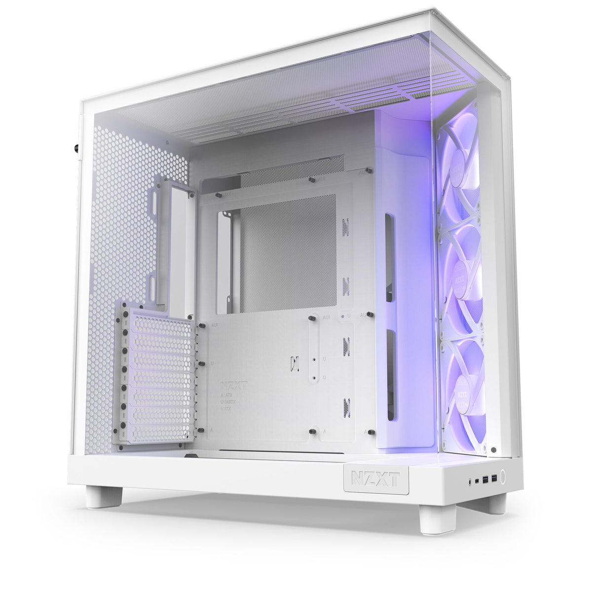 Caixa ATX NZXT H6 Flow RGB Branca Vidro Temperado