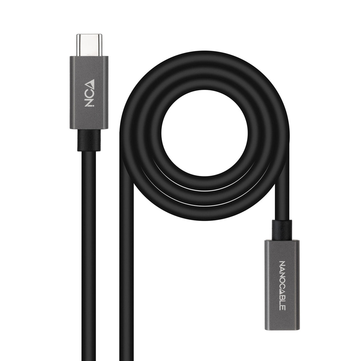 Cabo USB 3.2 Gen2x2 Nanocable 4K/60Hz USB-C M/F 0.5 M