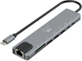 HUB USB-C Ewent EW1146 8-Port Cinza