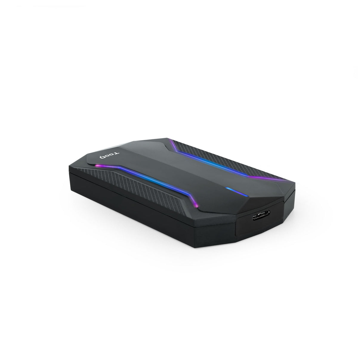 Caixa HDD Gaming Tooq 2.5" SATA (9,5mm) Tool Less USB 3.1 Gen 1 Plug & Play Preto RGB