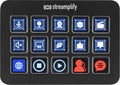 Streaming Deck Streamplify LCD 15 KEYS W/HUB - Preto