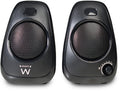 Colunas 2.0, 10W, Built-in volume, 3.5 mm jack, Alimentação USB, Preta