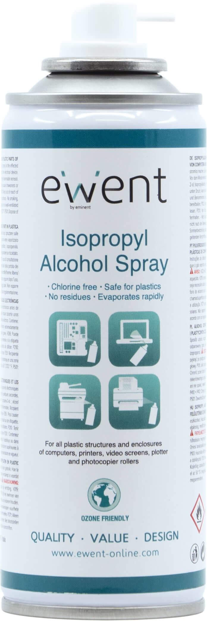 Spray Ewent Alcool Isopropílico 70% 200ml