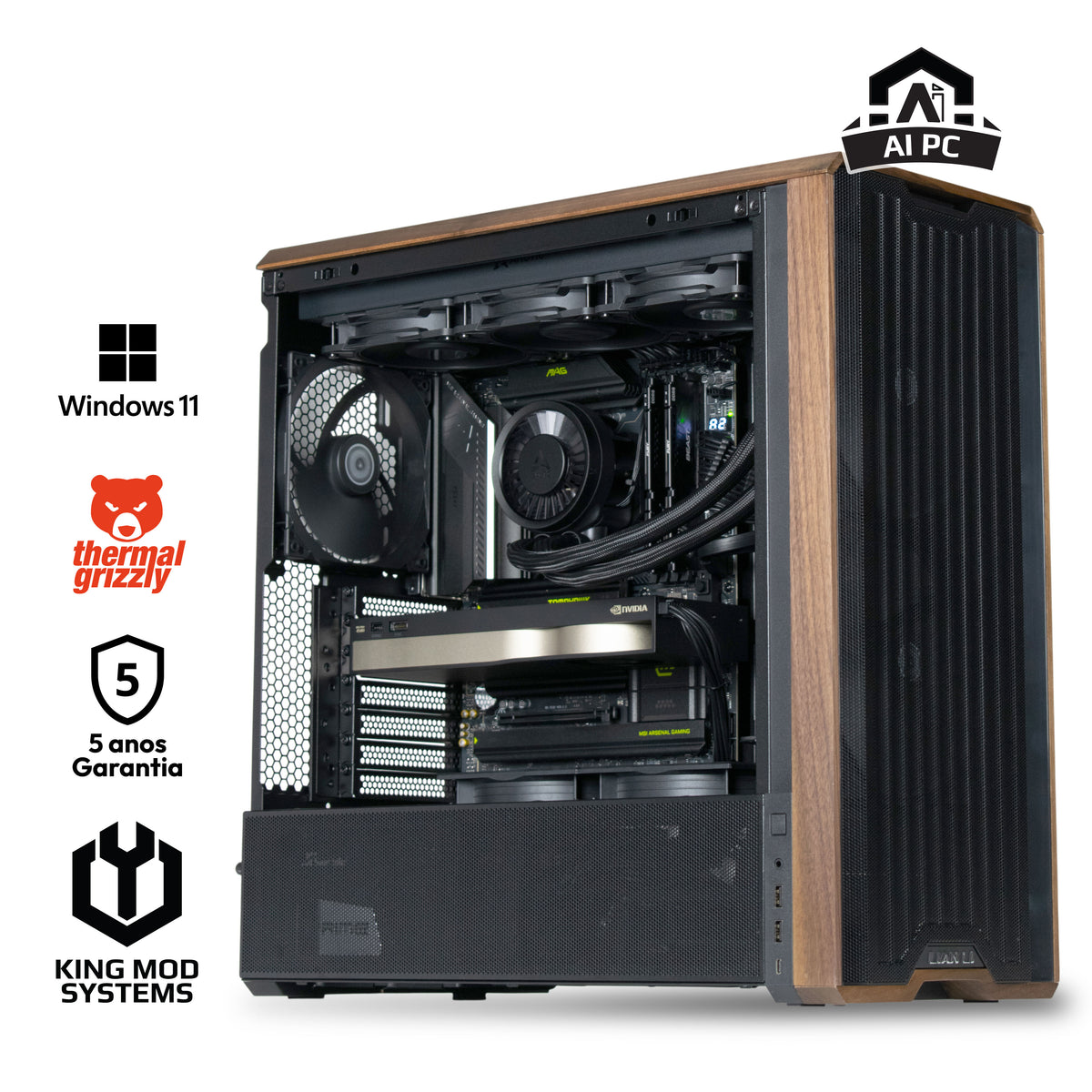 Computador King Mod AI-PC Intel Ultra 7 270K Plus 128GB DDR5 2x2TB RTX PRO 4500 32GB W11 PRO