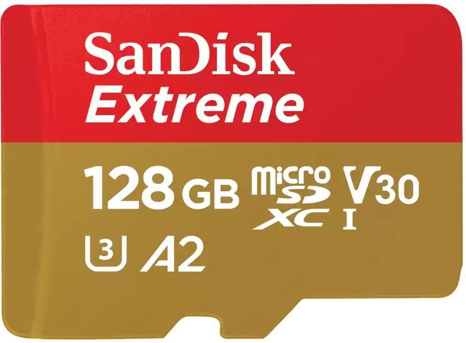 Cartão SanDisk Extreme MicroSDHC/SDXC UHS-I C10 A2 U3 V30 128GB