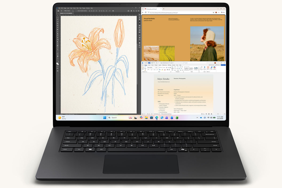 Portátil Microsoft Surface Laptop 8 Copilot+ PC 15" Intel Core Ultra 5 335 16GB RAM 512GB SSD Windows 11 Pro Platina