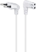Cabo de Alimentação Ewent IEC C7 Ewent 90º 1.8m Branco
