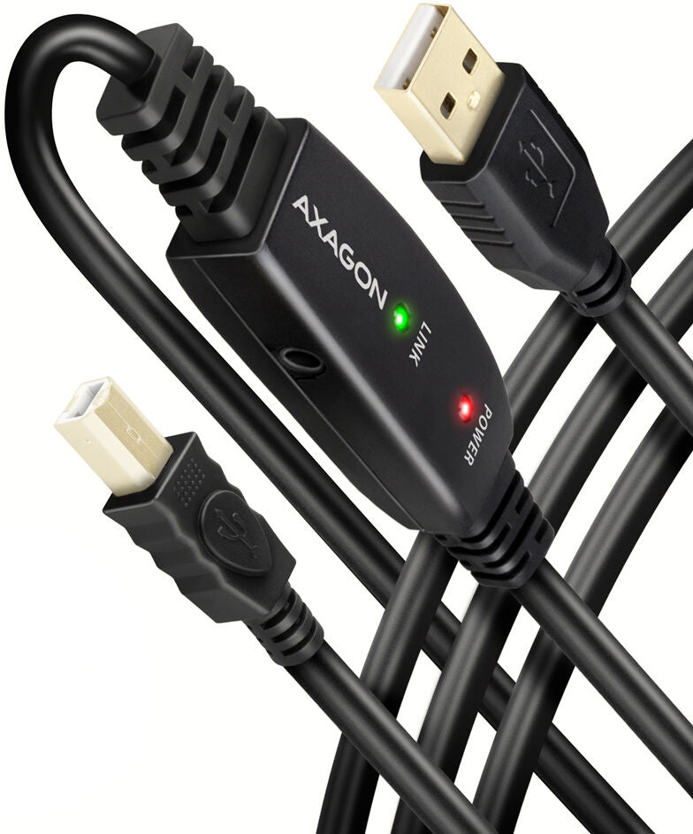 Cabo Extensão AXAGON ADR-215B USB 2.0 A-M -> B-M Activo - 15m