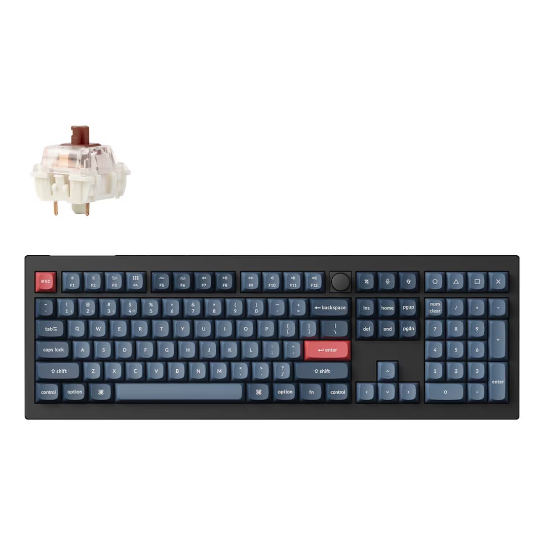 Teclado Mecânico Keychron V6 Max 100% Wireless Gateron Jupiter Switch Brown