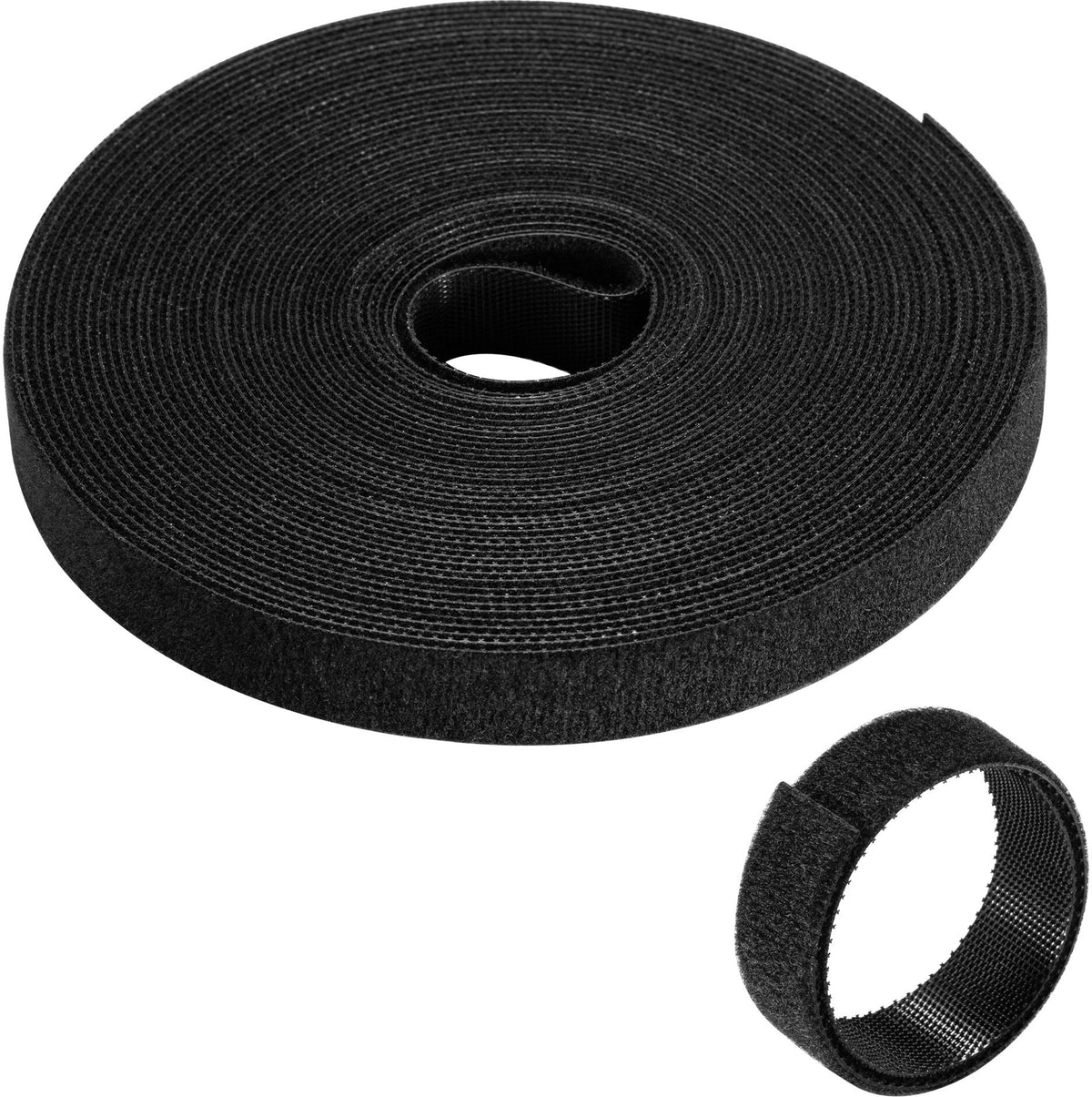 Tira de Velcro Organizadora de Cabos Ewent EW1563 Hook & Loop Reutilizáveis 15mm 10 metros Preta