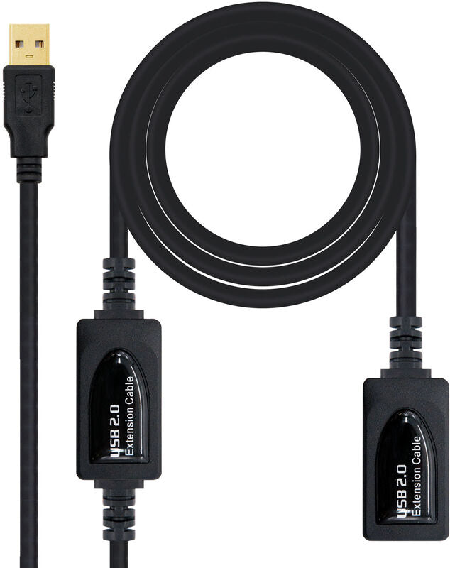 Cabo USB 2.0 Nanocable Extensão c/ Amplificador USB-A M/F 10 M