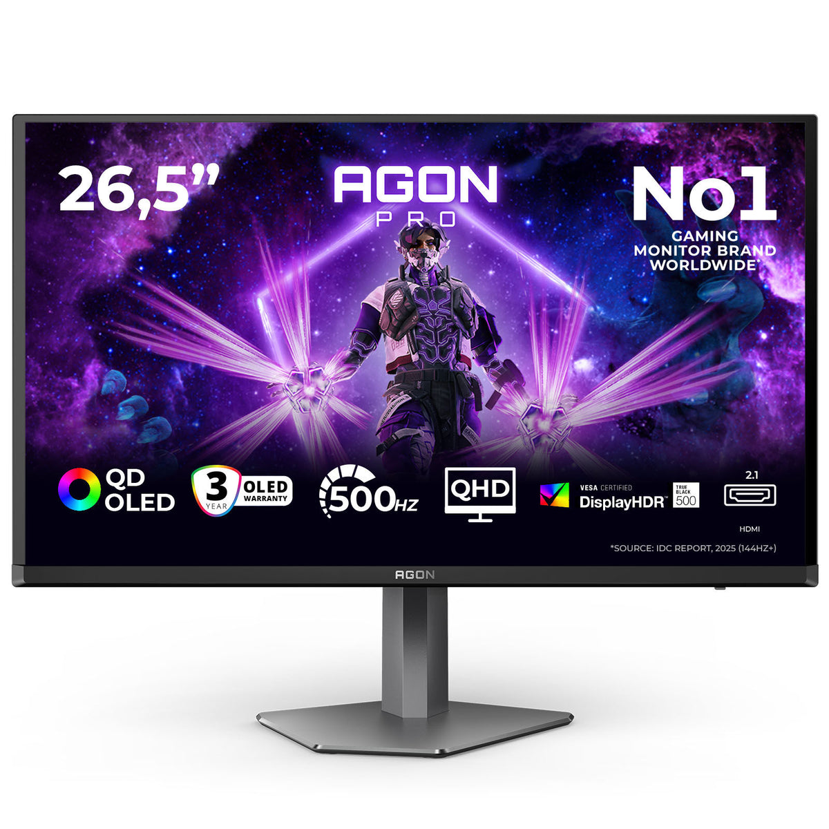 Monitor AGON by AOC PRO 27" AG276QKD2 QD-OLED QHD 500Hz 0.03ms Adaptive Sync HDR500