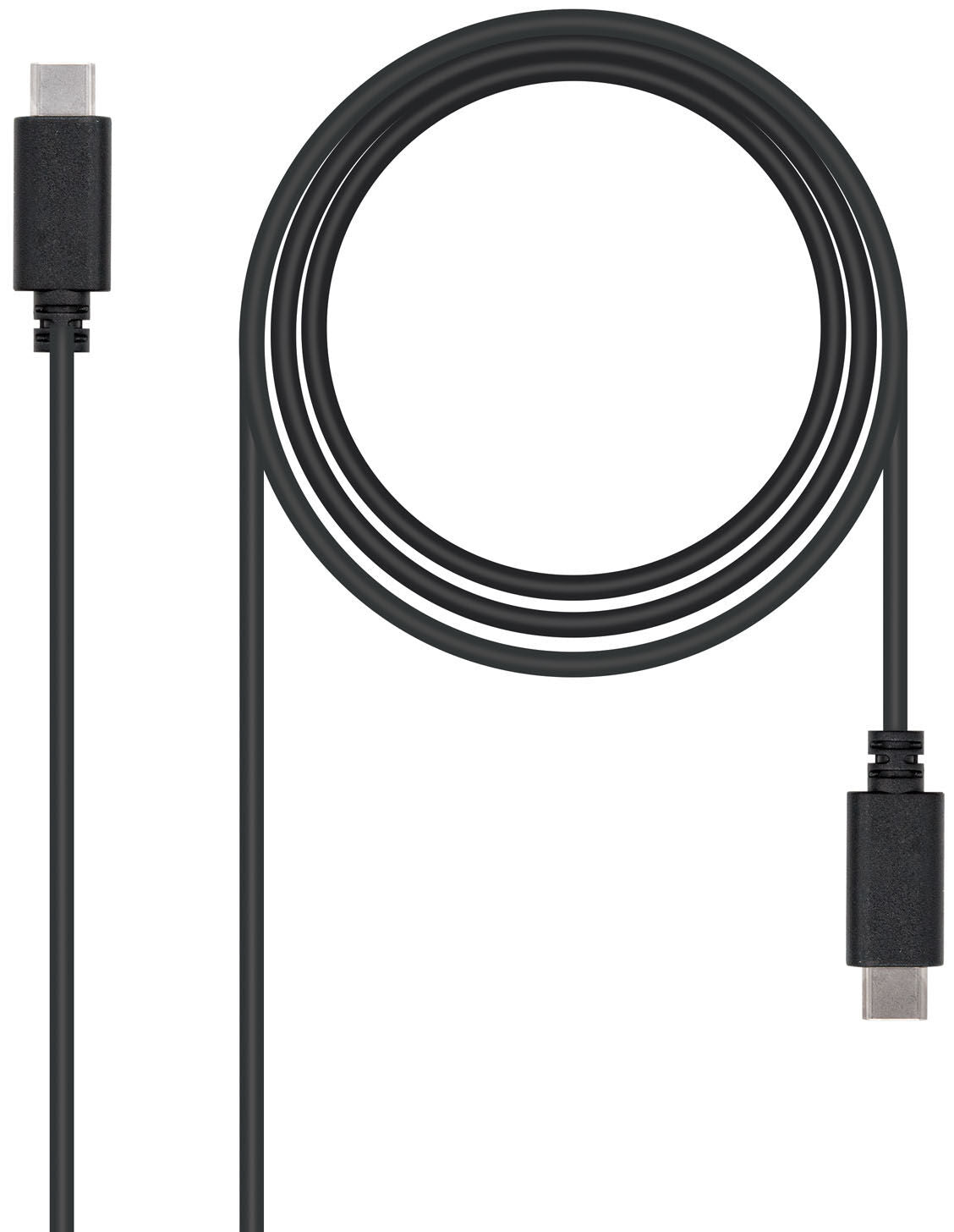 Cabo USB 2.0 3A Nanocable USB-C M/M 3 M Preto