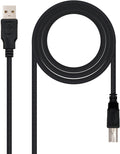 Cabo USB 2.0 Nanocable USB-A/M > USB-B/M 1 M Preto