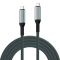 Cabo USB-C Ewent EC1071 Fabric PD240W 40Gbps 8K/120Hz 1m Preto/Branco
