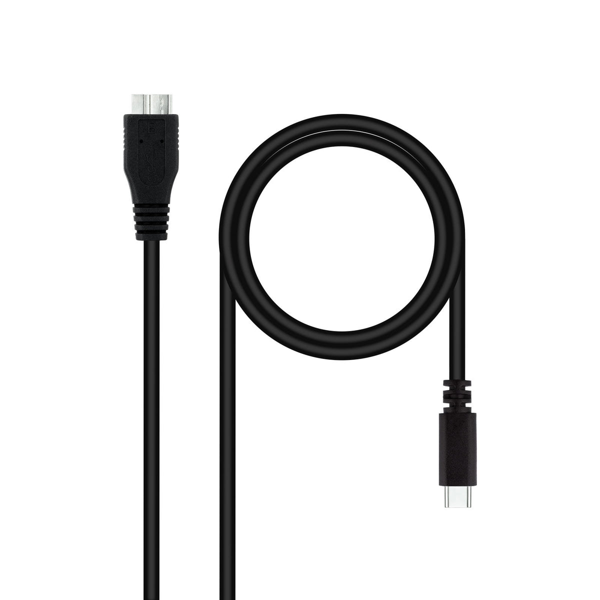 Cabo USB 3.0 Nanocable USB-C/M-Micro USB-B/M 1 M Preto