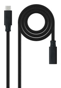 Cabo USB 3.2 Gen2x2 Nanocable 100W 4K/60Hz USB-C M/F 2 M