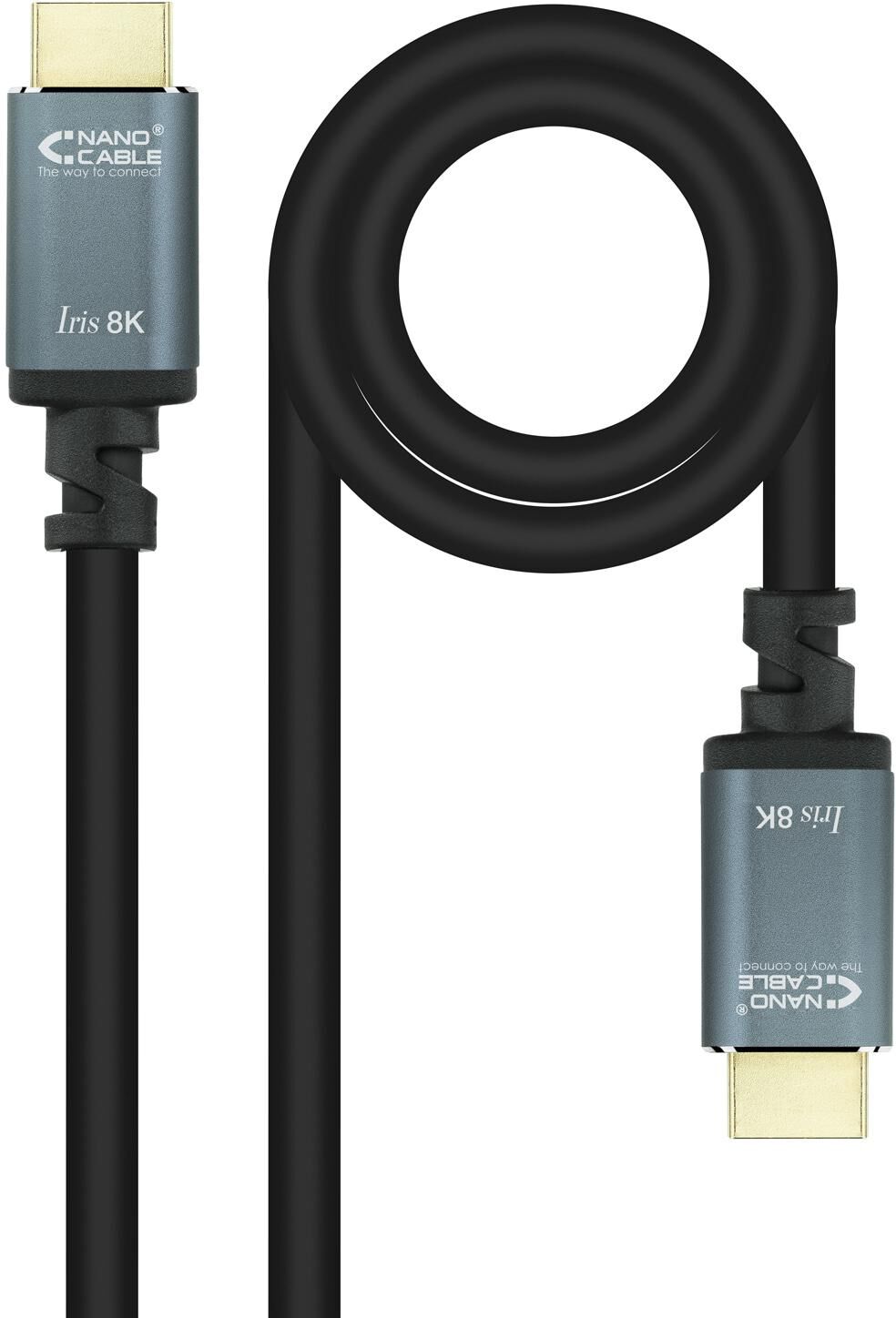 Cabo HDMI V2.1 8K Nanocable IRIS A M/M 10 M Preto