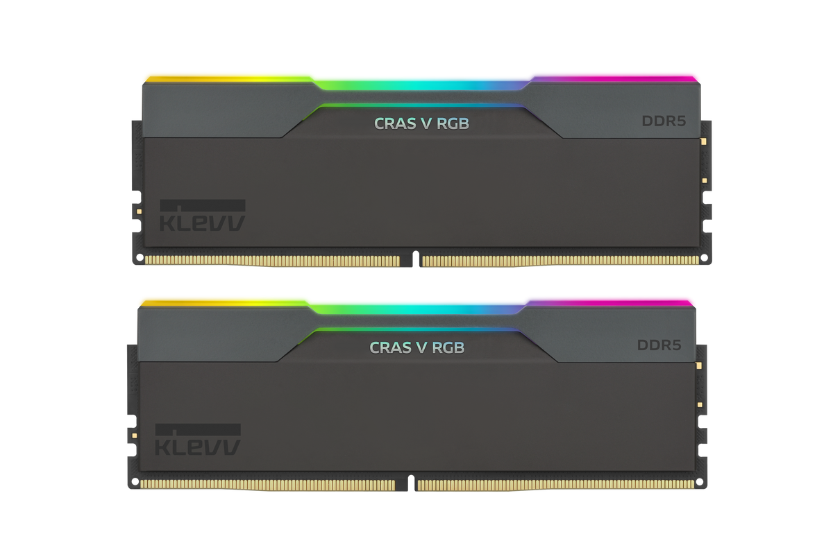 KLEVV Kit 32GB (2 x 16GB) DDR5 CRAS V 6400MHz CL30 RGB Obsidian Black (Intel XMP/AMD Expo)