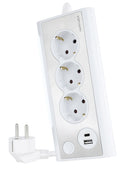Régua Nanocable 3 Tomadas / 2x USB ( USB-C / USB-A )