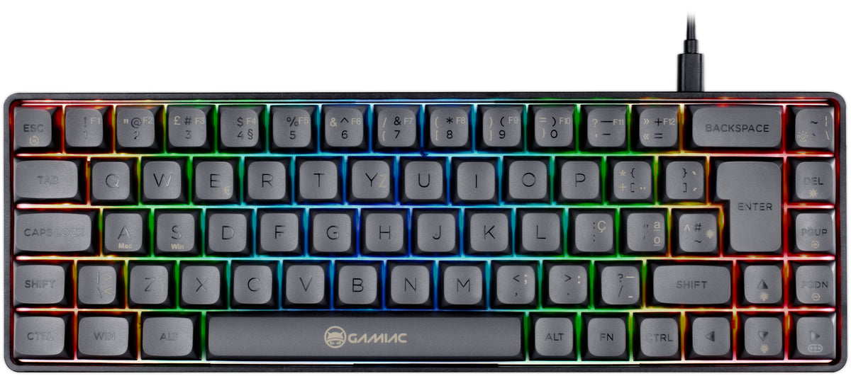 Teclado Mecânico GAMIAC TKL RGB69G SF Kailh Blue Preto/Cinzento (PT)