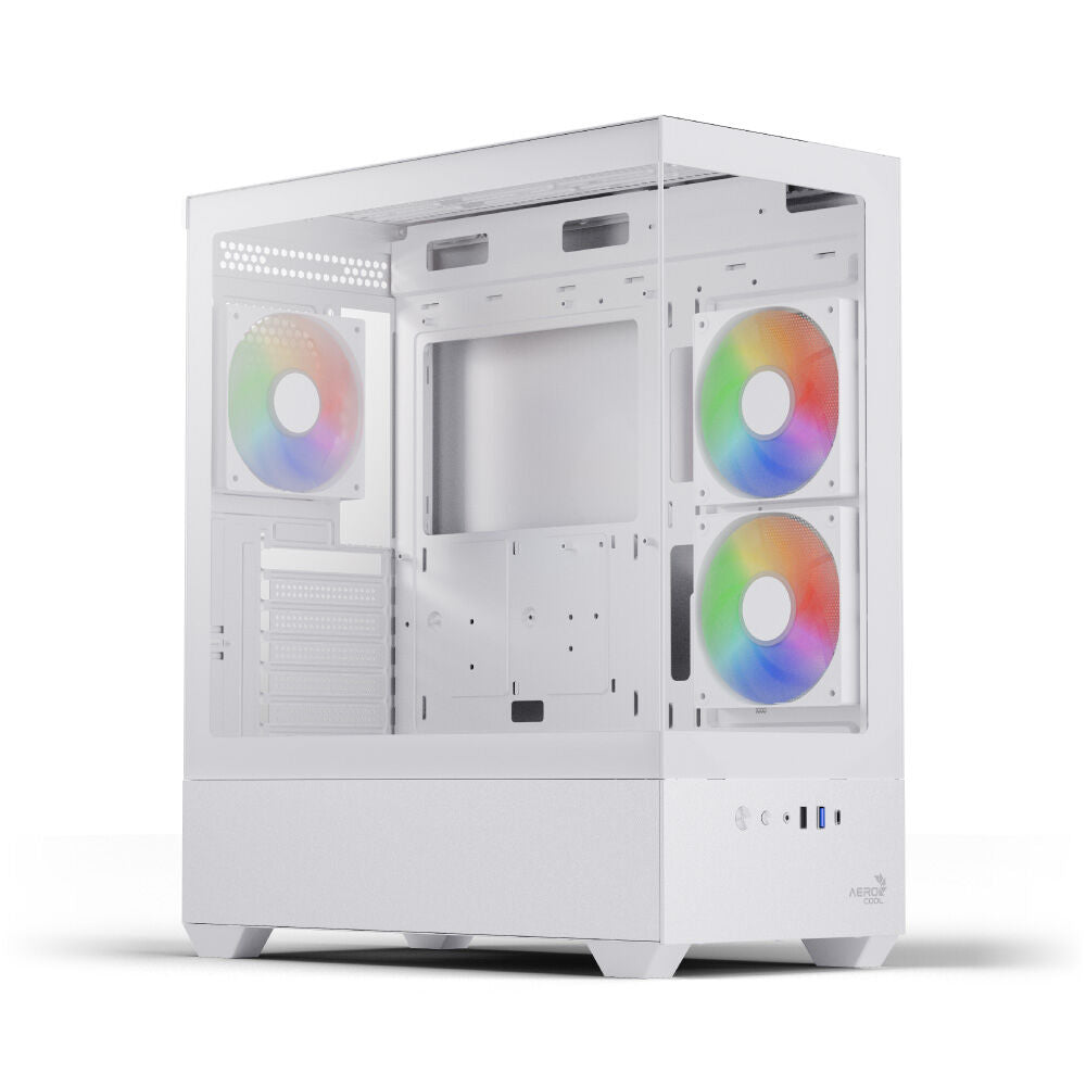 Caixa ATX Aerocool P500D Digi ARGB Vidro Temperado Branco