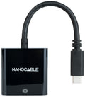 Adaptador Nanocable USB-C M > VGA F 10 CM Preto
