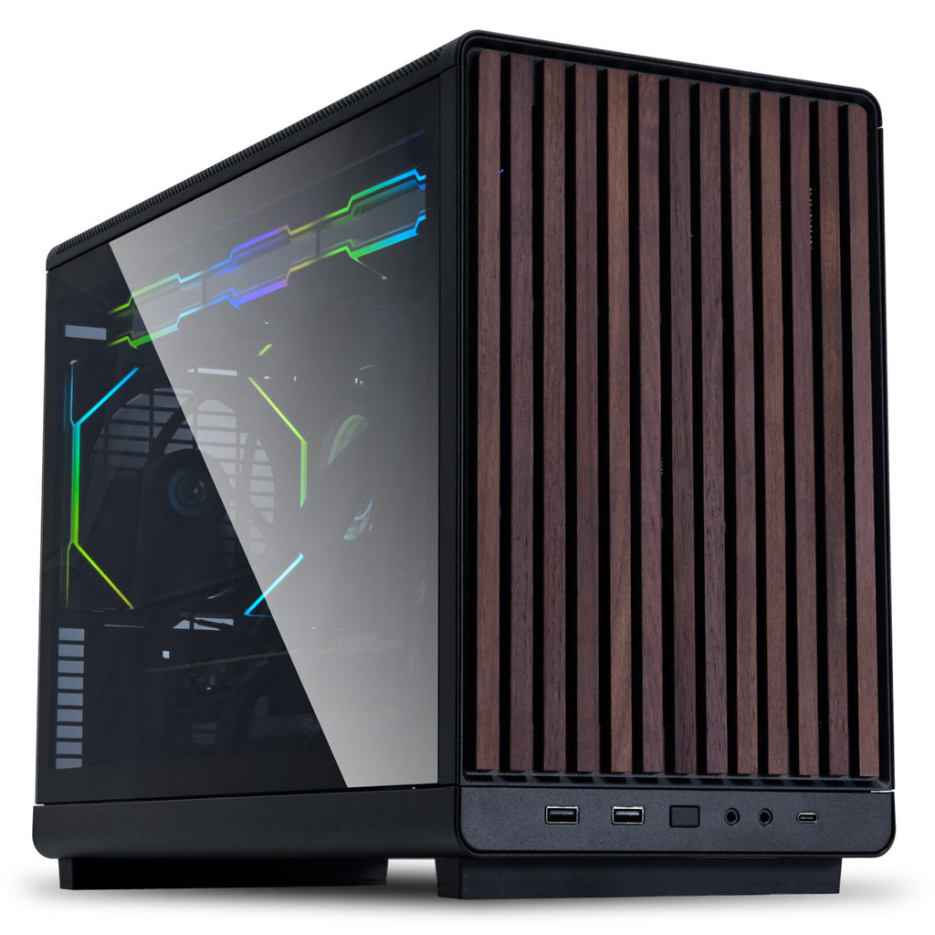 Caixa Micro-ATX Lian Li x Dan Cases A3 Preta Madeira Vidro Temperado