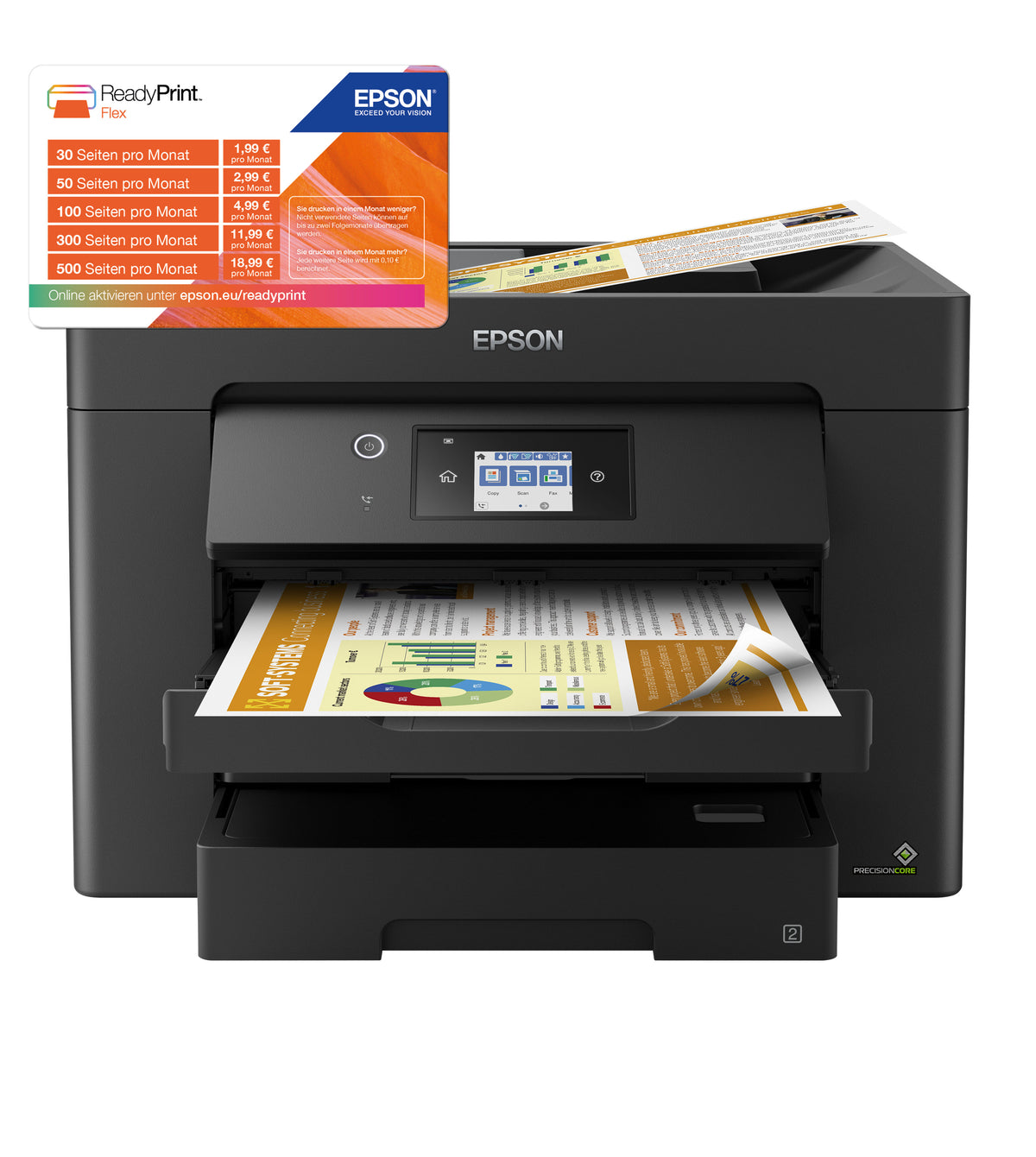 Impressora Impressora Multifunções a Laser a Jato de Tinta Epson WorkForce WF-7830DTWF A3 Wi-Fi