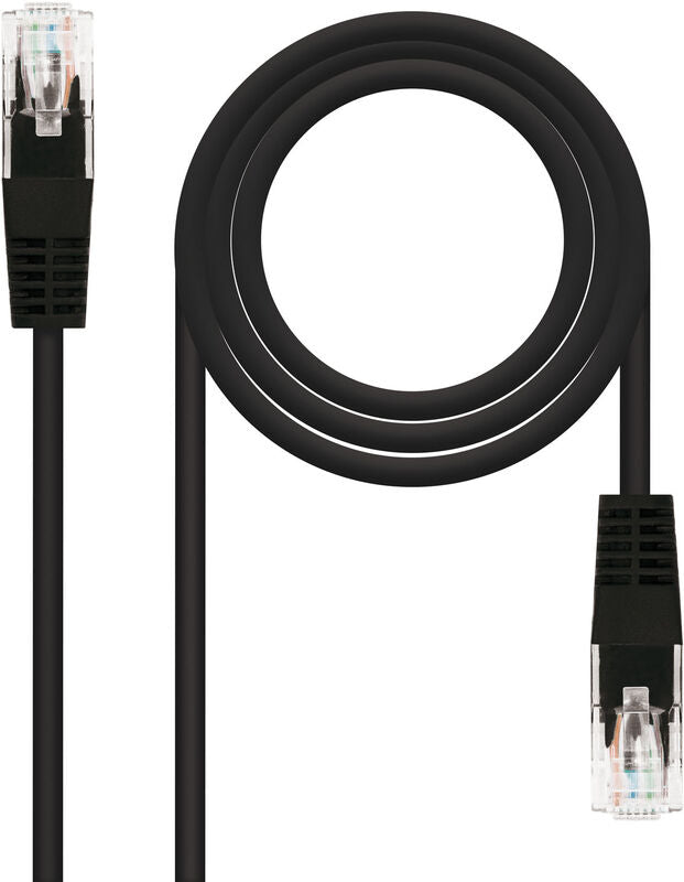 Cabo de Rede Nanocable RJ45 CAT.6 UTP AWG24 0.5 M Preto