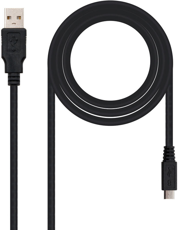 Cabo USB 2.0 Nanocable USB-A/M > Micro-B/M 0.8 M