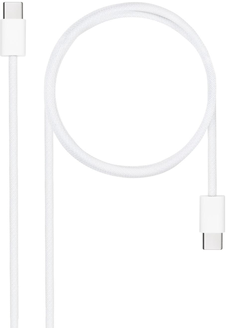 Cabo USB 2.0 60W 3A Nanocable USB-C M/M 1 M Branco